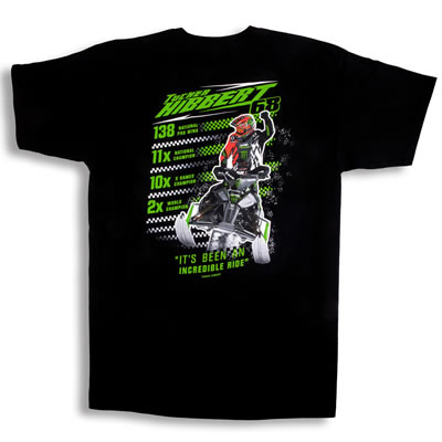 Picture of limited edition Incredible Ride t-shirt. 