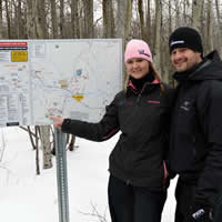 SnoRiders representative Kirsten Armleder and Monte Smith
