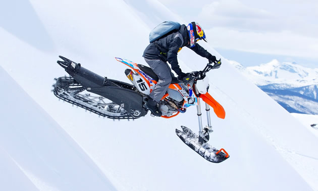 Picture of Yeti SnowMX snow bike. 