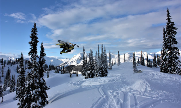 Adam Thomelius does a backflip in Sicamous. 