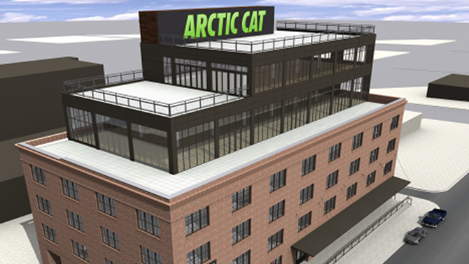 An artist's rendition of the new Arctic Cat headquarters. 