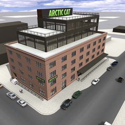 An artist's rendition of the new Arctic Cat headquarters. 