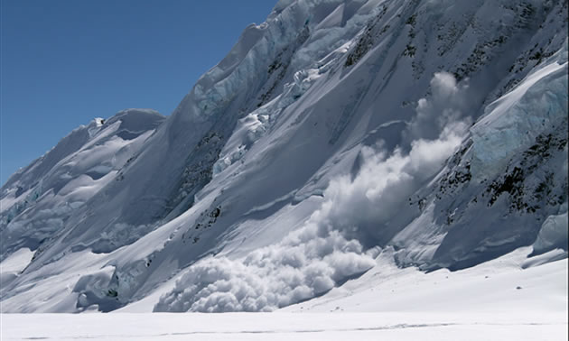 Picture of avalanche. 