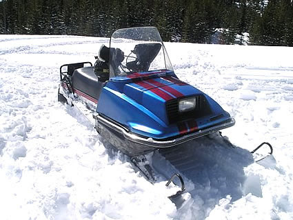 restored blue sled