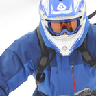 snowmobiler riding his sled