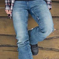 Insulated blue jeans. 