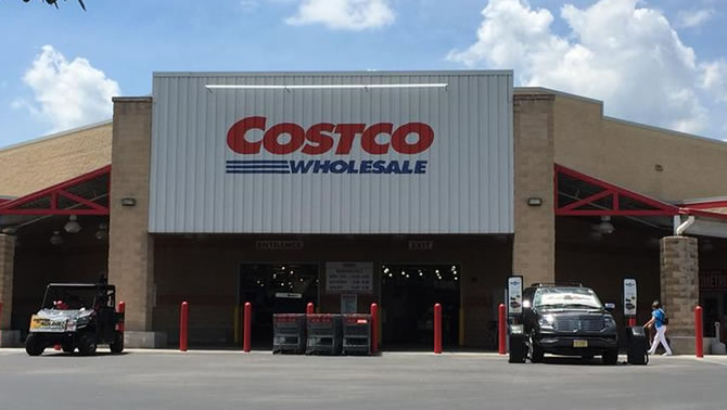 Picture of a Costco store. 