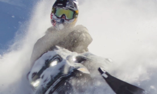 Craig McMorris riding a Ski-Doo