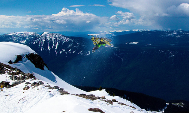 Dave England backcountry backflip. 