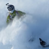 Faceshot sledder. 