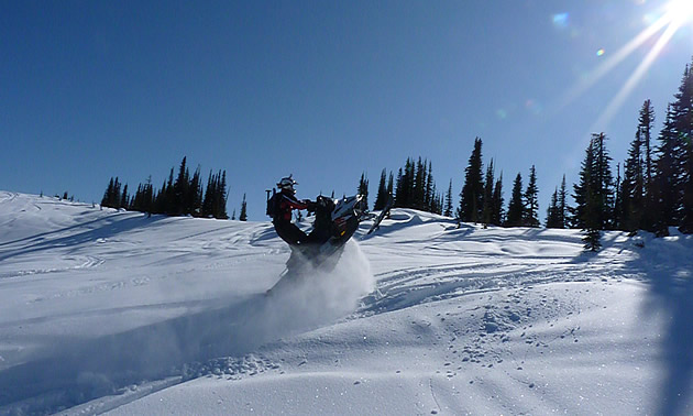 person riding a sled