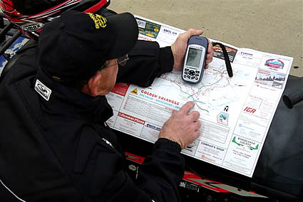 Dwayne with a GPS