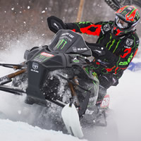Tucker Hibbert at Duluth snocross. 