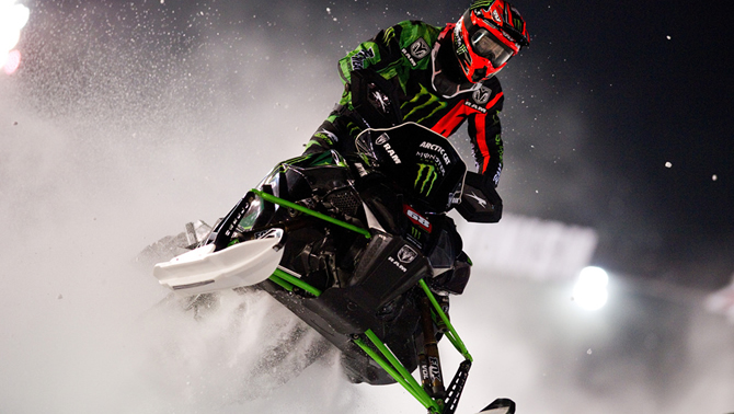 Tucker Hibbert on sled. 
