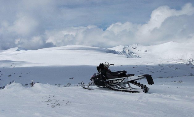 Snowmobiling in Houston, BC