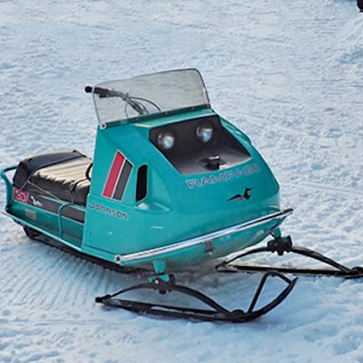 A vintage Johnson Rampage spotted at the Cranbrook Snowmobile Club's rally in February 2017.