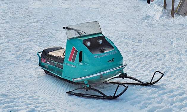 A vintage Johnson Rampage spotted at the Cranbrook Snowmobile Club's rally in February 2017. 