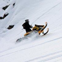 Snowmobiling in Kaslo, BC