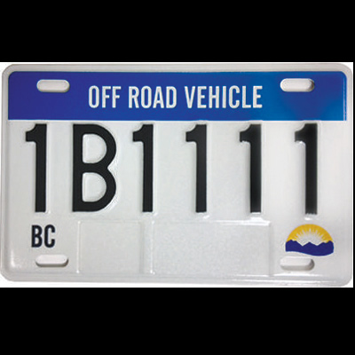 Picture of a license plate. 