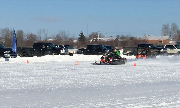 Lesley on the 800 taking first place. 