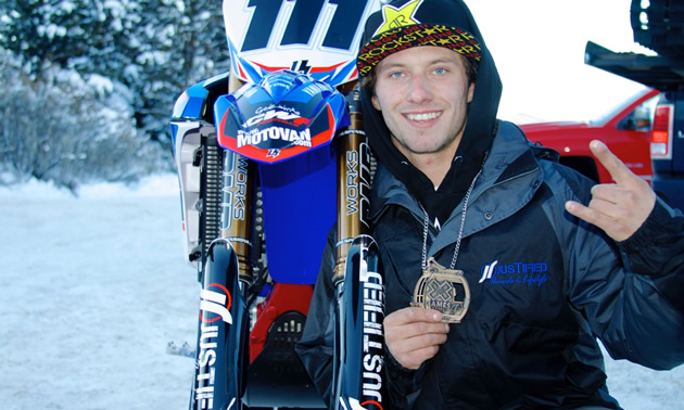 Cody Matechuk with the bronze medal. 