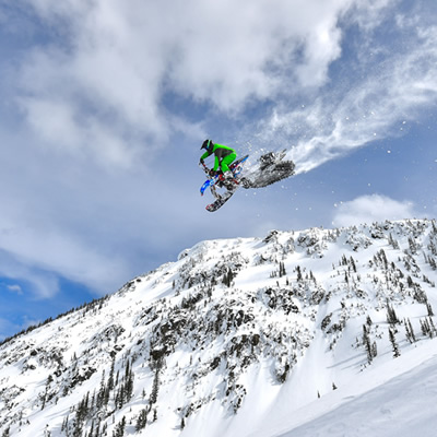 Cody Matechuk sailing through the air. 