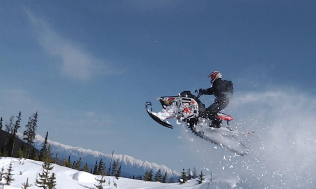 Photo of snowmobile rider