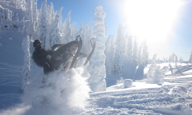 snowmobiler in Merritt