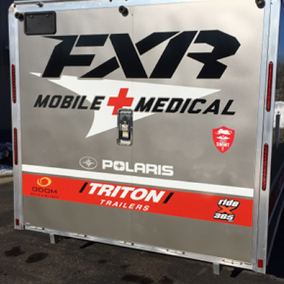 Snocross Mobile Medical Team trailer. 