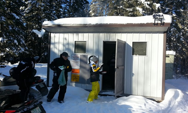 A warm up shelter on the trails in Nipawin. 