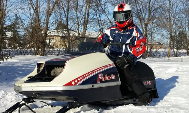 Barry Guindon and his Polaris TXL snowmobile. 