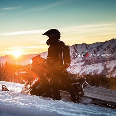 A sample of the Integer Group's creative for Polaris snowmobiles.