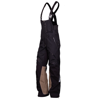 Black and brown Rebel Snow Bike Bib from MotorFist. 