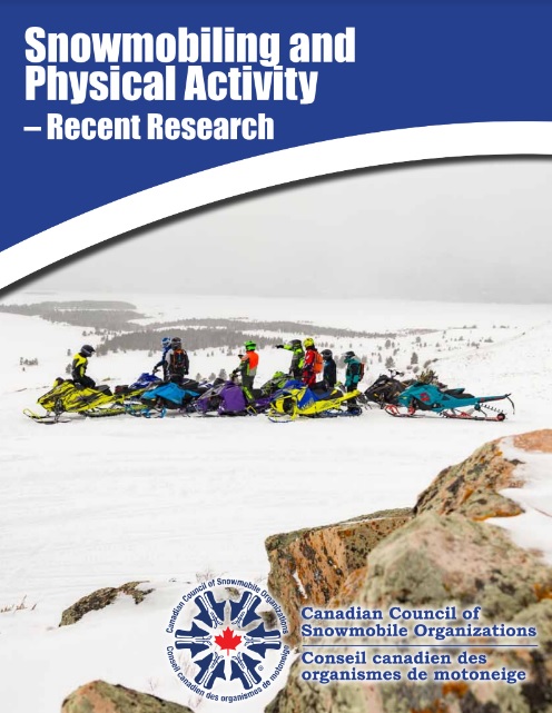 Cover of recent snowmobiling report. 