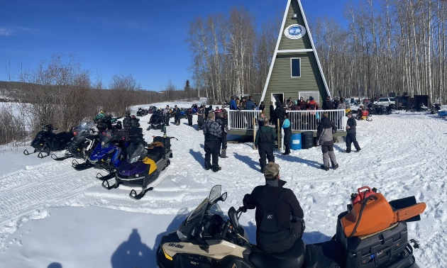 Sleds gathered in Fort St John