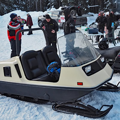 Restored Ski-Doo Elite snowmobile. 