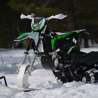 Arctic Cat launches its SVX 450 snow bike, the industry's first OEM purpose-built, single-ski snow vehicle. 