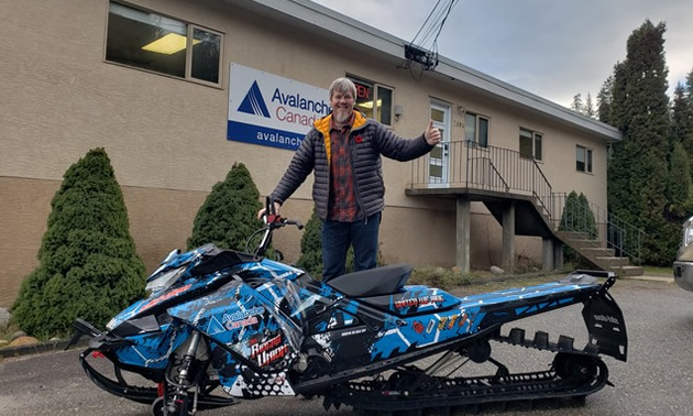 Sled donated by Kyle Epp, Cody Hartley and the 306 Riders Union with the help of Smith Grade Welding and Fabrication, Grip-N-Rip Racing, Recreation Supply & Co, Prairie Recreation, GGB Exhaust, FFUN Motorsports Saskatoon, Cheetah Factory Racing and Renegade Recreation.
