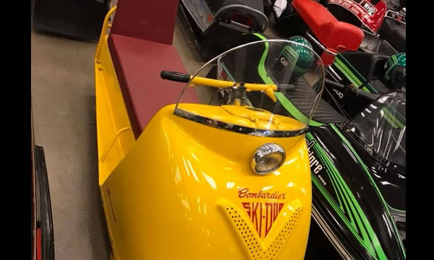 Close-up picture of Bombardier Ski-Doo. 