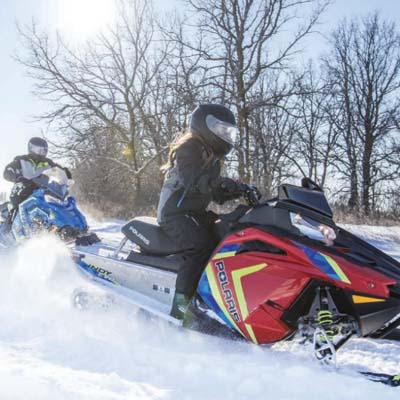 The new Polaris Indy Evo snowmobile. 