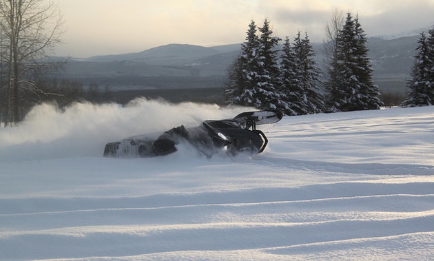 Stacey riding in Smithers.