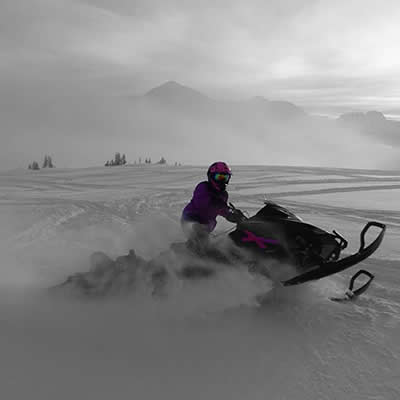 Cindy Rougoor carves up the snow in McBride, B.C. 