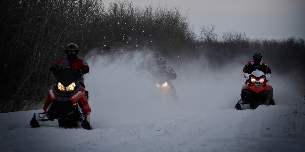 Snowmobiles in St. Paul