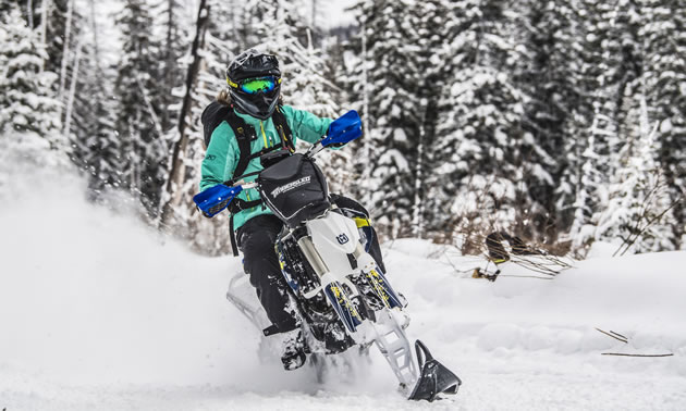 Riding hard pack trails with the Timbersled ARO. 