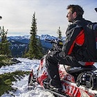 Todd Eberts takes in a mountain vista.