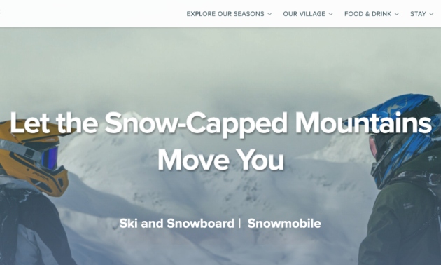 Image of snowmobilers with the words 