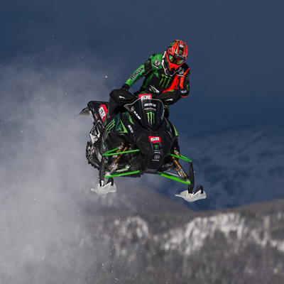Tucker Hibbert on sled.