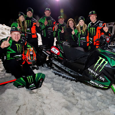Tucker Hibbert and his racing team. 