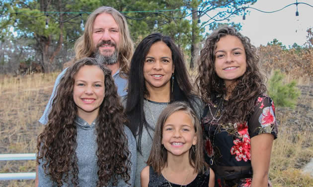 Brandon Cox with his family. 