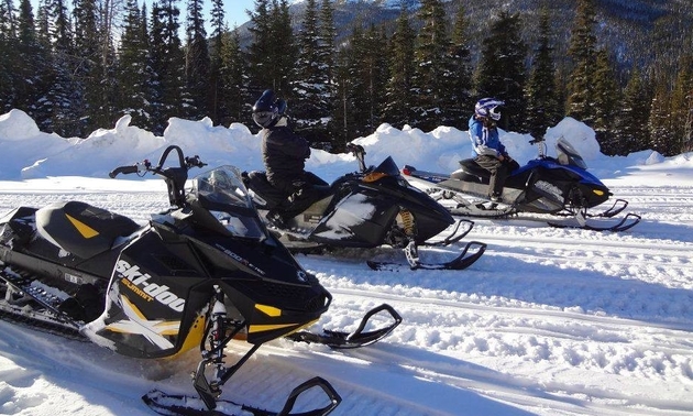 snowmobilers ready to ride